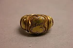 Ring with Incised Quatrefoil Design by Unknown Artist