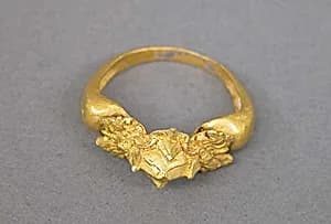 Ring with Lotus Bud and Foliate Designs by Unknown Artist