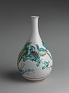 Bottle with Rock, Flowers, and Birds by Unknown Artist