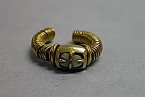 Ring with White Stones in Square Setting by Unknown Artist
