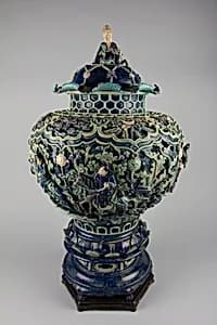 Covered Jar on a Pedestal by Unknown Artist