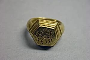 Ring with Circular Bezel and "Sri" Inscription by Unknown Artist