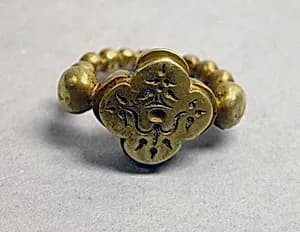 Ring with Quatrefoil-shaped Bezel with "Sri" Inscription by Unknown Artist