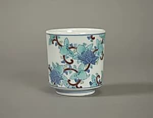 One of Three Cups with Floral Designs, from a Set of Twenty by Unknown Artist