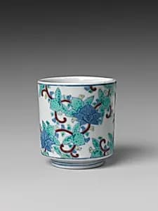 One of Three Cups with Floral Designs, from a Set of Twenty by Unknown Artist