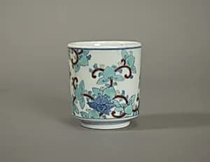One of Three Cups with Floral Designs, from a Set of Twenty by Unknown Artist