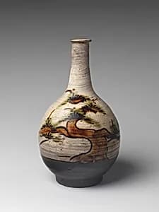 Bottle with Decoration of Pine Tree by Unknown Artist
