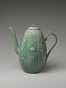 Wine Ewer with Chrysanthemums and Lotus Flowers by Unknown Artist