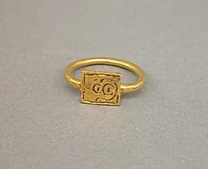 Ring with Square Bezel with Sri Inscription by Unknown Artist