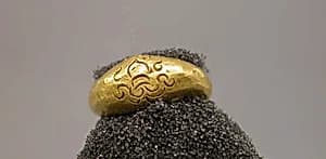 Solid Cast Ring with Sri Inscription by Unknown Artist