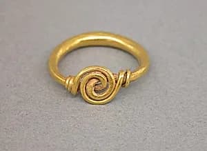 Ring with Bezel Created of Twisted Wire by Unknown Artist