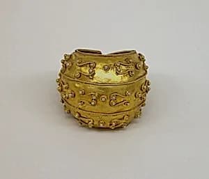 Spherical Weighted Clasp with Filigree Ornamentation by Unknown Artist