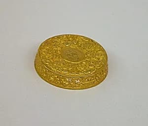 Subang Ear Plug with Central Stylized Aksara Motif by Unknown Artist