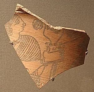 Shard with Figural Decoration by Unknown Artist