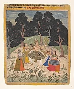 Vasant Ragini, Page from a Ragamala Series (Garland of Musical Modes) by Unknown Artist