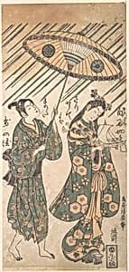 The Actors Nakamura Tomijirō in the Role of Ono no Komachi and Sanogawa Ichimatsu in the Role of Her Servant by Torii Kiyohiro