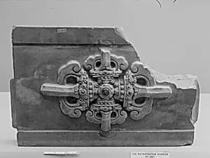 Tile with Vajra, originally from the "Porcelain Pagoda" by Unknown Artist