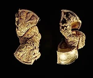 A Pair of Royal Earrings by Unknown Artist