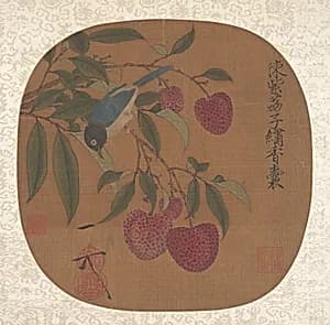 Bunch of Purple Lychees by Emperor Huizong|Unidentified artist