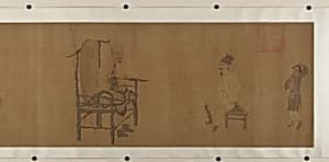 Xiao Yi Obtaining the Lanting Manuscript from the Monk Biancai by Unidentified artist|Zhao Mengfu
