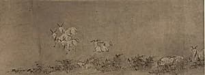 Bullocks and Goats by Unidentified artist