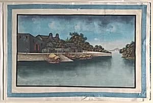 Album Containing Twelve Paintings of Scenes Along a River by Unidentified artist