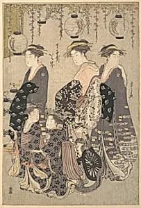 Karakoto of Chojiya on Parade by Chōbunsai Eishi