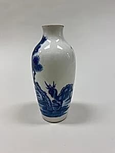 Vase with deer and pine tree by Unknown Artist