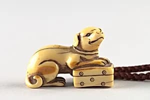Netsuke in the Shape of a Dog by Unknown Artist