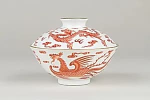 Covered Bowl (one of a pair) by Unknown Artist