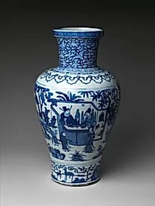 Vase with Poet Zhou Dunyi by Unknown Artist