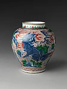 Jar with Mythical Qilin by Unknown Artist