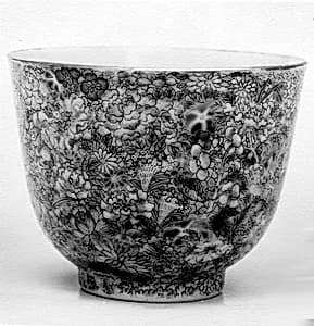 One of a Pair of Cups with Mille-Fleurs Design by Unknown Artist