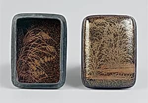 Incense Box (Kogo) with Design of Autumn Grasses by Unknown Artist