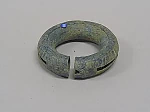 Hollow Bangle with Pellets and Chevron Designs by Unknown Artist