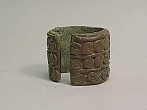 Cuff with Three Rows of "S"-Shaped Designs by Unknown Artist