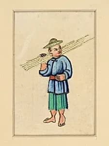 Man Carrying Tiger's Tails in Procession by Unknown Artist