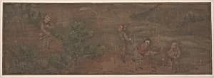 Landscape Painting of Figure in Woodland Setting by Unidentified artist