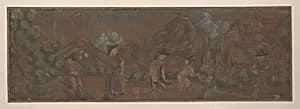 Landscape Painting of Figure in Woodland Setting by Unidentified artist