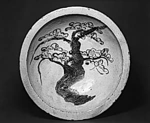 Ishizara Plate with Design of Pine Tree by Unknown Artist
