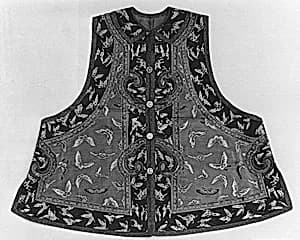 Woman's Sleeveless Jacket with Butterflies by Unknown Artist