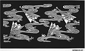 Stencil with Pattern of Fans on Water by Unknown Artist