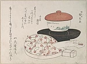 Teacup and Tea Heater by Ryūgetsusai Shinkō