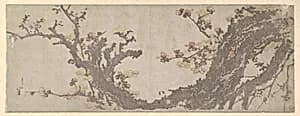 Ancient Plum Tree in Bloom by Katsushika Hokusai