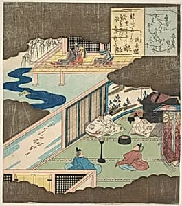 Interior of a Palace with Noblemen Conversing by Totoya Hokkei