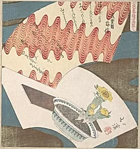 Conventionalized Design of Fans Floating on the River by Totoya Hokkei