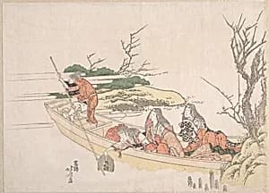 Gathering Sea-Weed by Katsushika Hokusai