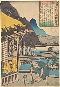 The Poet's Cabin in Tatsumi by Utagawa Kuniyoshi