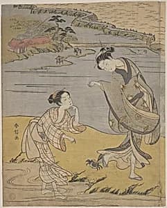 The Clinging Crab by Suzuki Harunobu