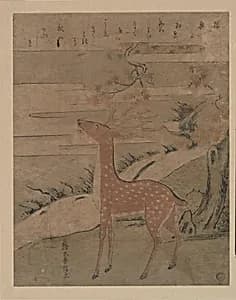 The Cry of the Stag by Suzuki Harunobu